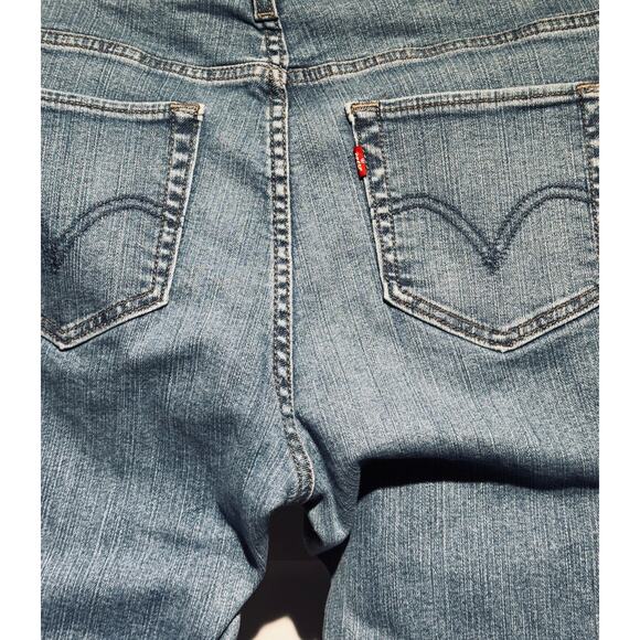 Vintage Levi's 512 Med Wash Perfectly Shaping Boot Cut Stretch Jeans Plus 18W - Picture 8 of 10